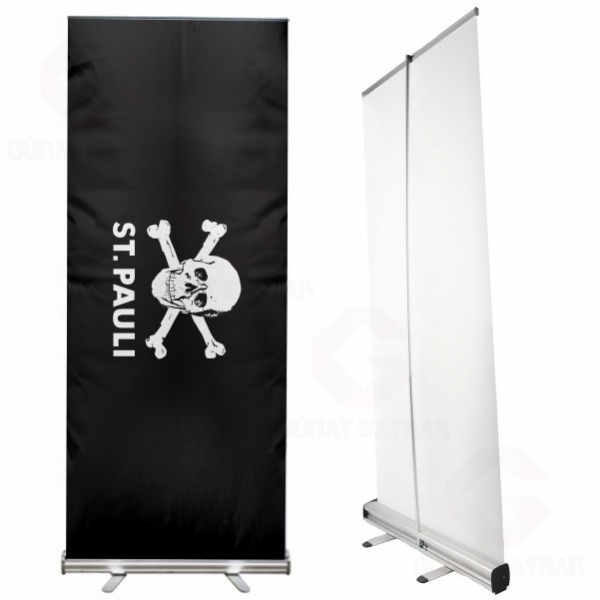 FC St Pauli Skull And Crossbones Roll Up Banner
