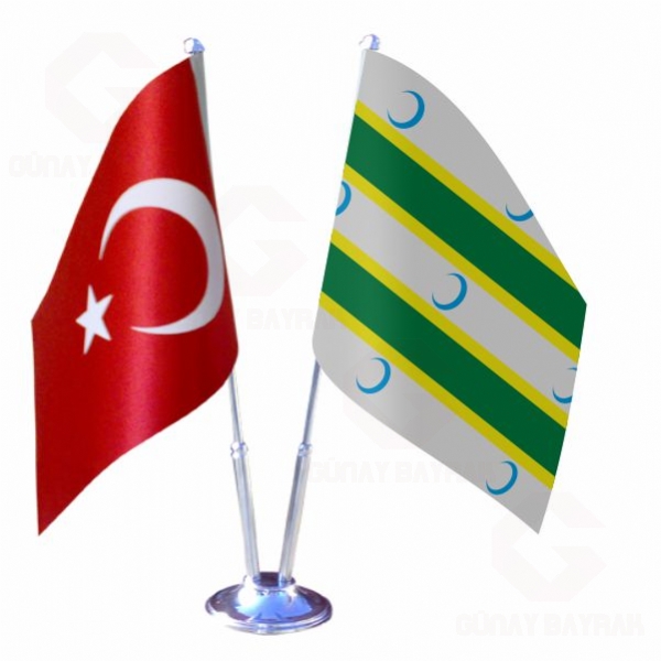 Bandera de Turc Dans d Iran 2 li Masa Bayraklar