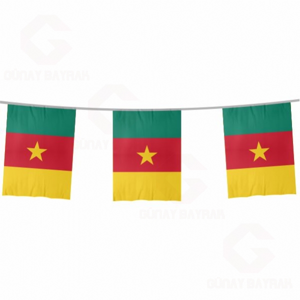 Kamerun pe Dizili Kare Bayraklar