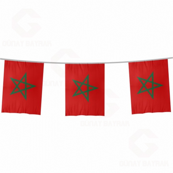 Morocco pe Dizili Kare Bayraklar