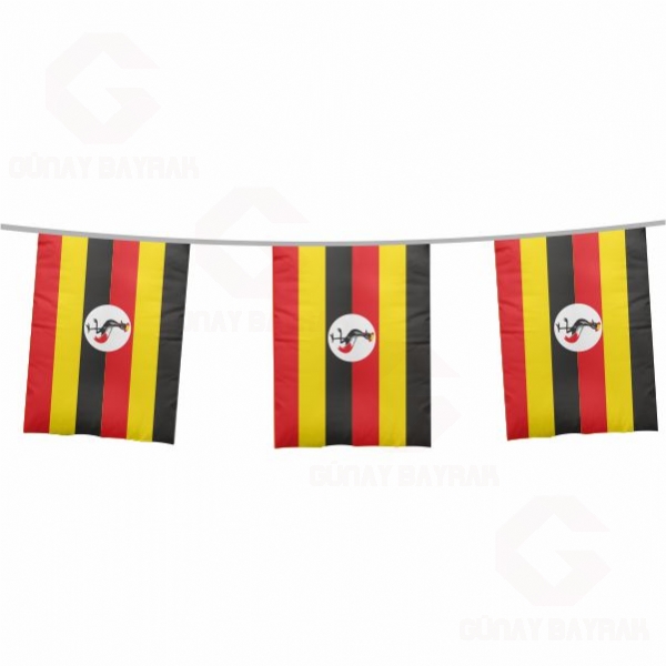 Uganda pe Dizili Kare Bayraklar