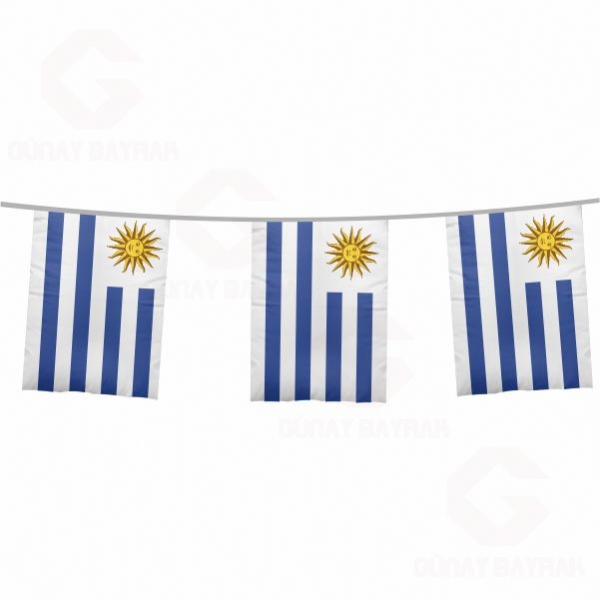 Uruguay pe Dizili Kare Bayraklar